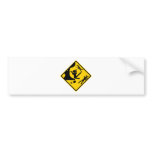 Poopman Tree Crane Kick Bumper Sticker