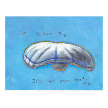 Poor Balloon Boy - Heene family hoax ART Postcard