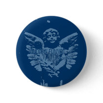POOR BOY button (blue)
