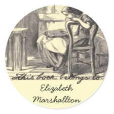 Poor Girl's Treasure Bookplate sticker