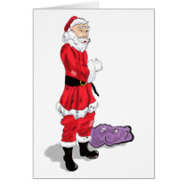Poor Santa Christmas Card cards