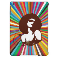 Pop American Girl with Colorful Radial Background iPad Air Case