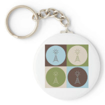 Pop Art Amateur Radio Key Chain