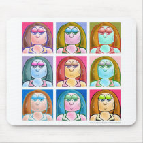 Pop Art Annabelle Mousepad by Spilled_Ink Pop Art Annabelle Mousepad