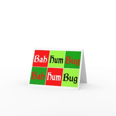 Pop Art BAH HUMBUG! greeting cards
