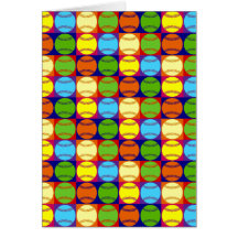 Pop Art Baseballs Pattern Greeting Cards
