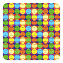 Pop Art Baseballs Pattern Sticker