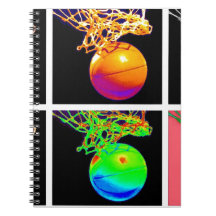 Pop Art Basketball Spiral Notebooks