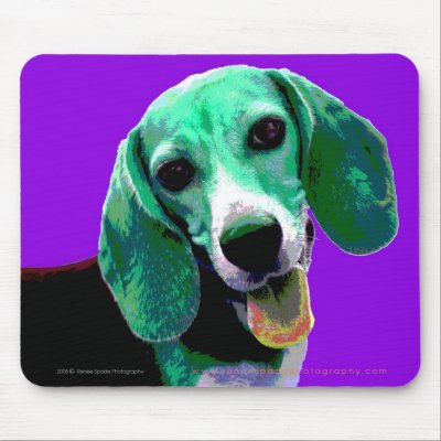 Pop ART Beagle Mouse Mats by reneespade