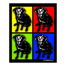 Pop Art Black Labrador Retriever Print