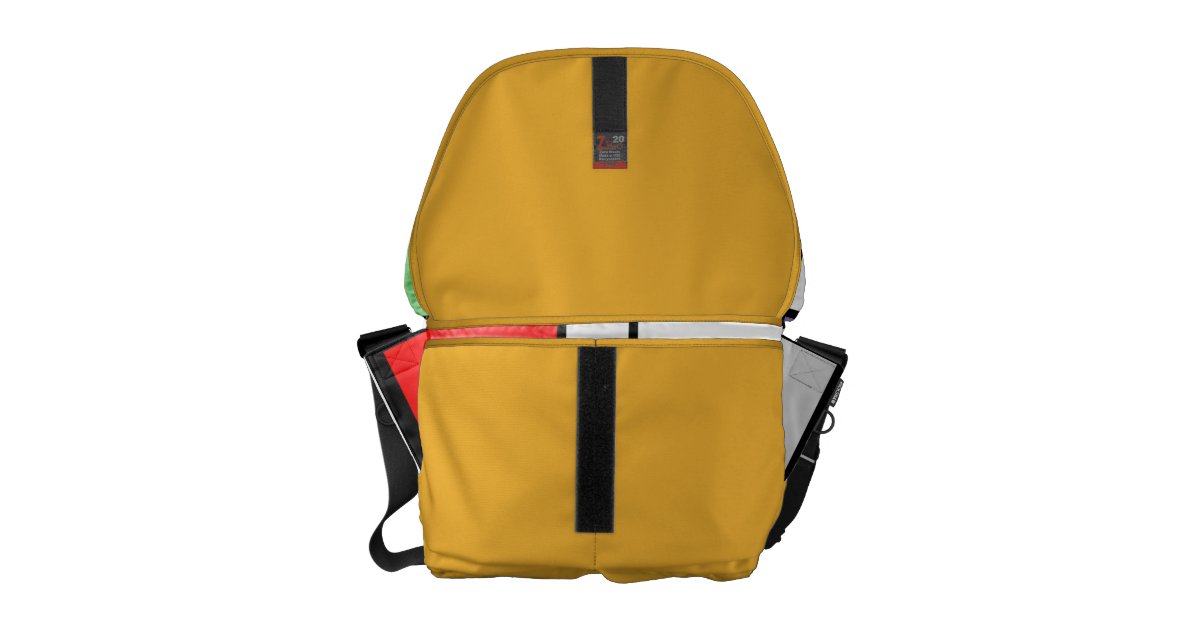 Pop Art Bold Colorblock Messenger Bag Zazzle