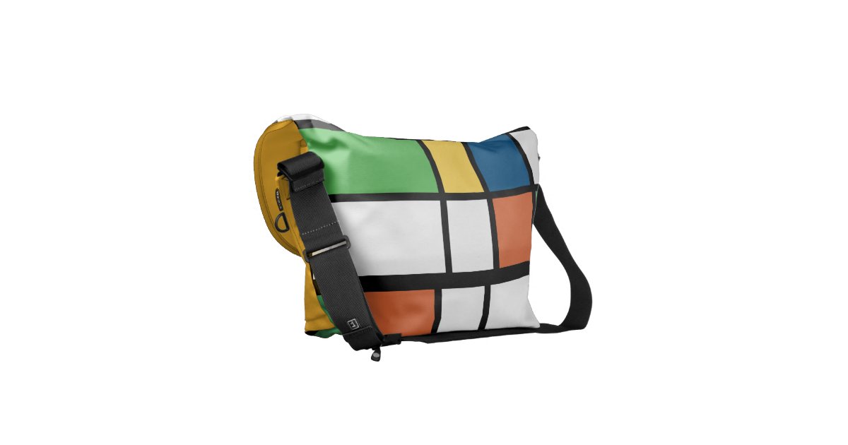 Pop Art Bold Colorblock Messenger Bag Zazzle