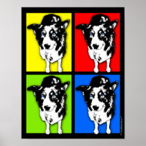 Pop Art Border Collie Posters