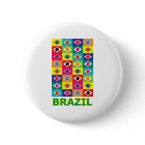 Pop Art Brazil Pinback Buttons
