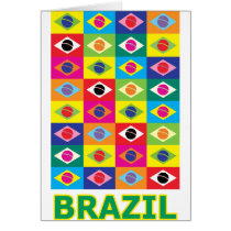 Pop Art Brazil Greeting Cards