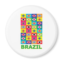 Pop Art Brazil Fridge Magnets