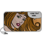 Pop Art Brunette Custom Doodle Speaker