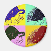 Pop Art Cat 2 magnets