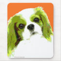 Pop Art Cavalier King Charles Spaniel mousepads by reneespade Pop Art Cavalier King Charles Spaniel mousepads