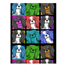 Pop Art Cavalier King Charles Spaniel Post Card