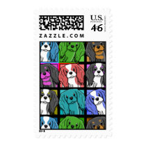 Pop Art Cavalier King Charles Spaniel Stamps