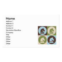 Pop Art Chess Business Card Template