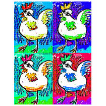 Pop Art Chickens by Katie Pfeiffer T-shirt