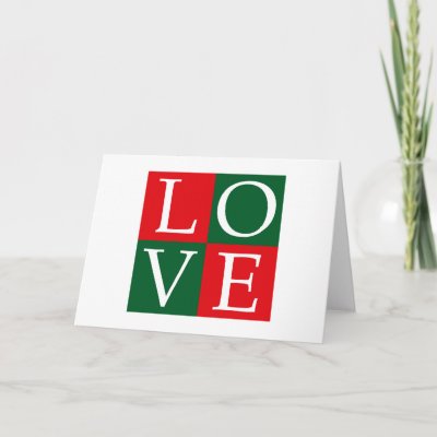 Pop Art Christmas LOVE cards