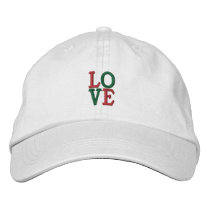 Pop Art Christmas LOVE embroidered hats