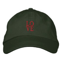 Pop Art Christmas LOVE embroidered hats