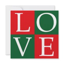 Pop Art Christmas LOVE invitations by Ladiebug Pop Art Christmas LOVE invitations