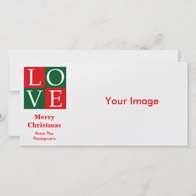 Pop Art Christmas LOVE photo cards