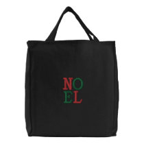 Pop Art Christmas NOEL embroidered bags by Ladiebug Pop Art Christmas NOEL embroidered bags