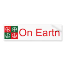 Pop Art Christmas PEACE bumper stickers by Ladiebug Pop Art Christmas PEACE bumper stickers