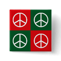 Pop Art Christmas PEACE buttons by Ladiebug Pop Art Christmas PEACE buttons