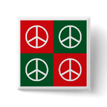 Pop Art Christmas PEACE buttons by Ladiebug Pop Art Christmas PEACE buttons