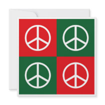 Pop Art Christmas PEACE invitations by Ladiebug Pop Art Christmas PEACE invitations