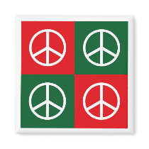Pop Art Christmas PEACE magnets
