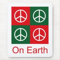 Pop Art Christmas PEACE mousepads by Ladiebug Pop Art Christmas PEACE mousepads