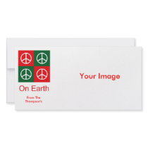 Pop Art Christmas PEACE photo cards by Ladiebug Pop Art Christmas PEACE photo cards