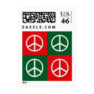 Pop Art Christmas PEACE stamp