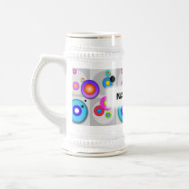 Pop Art CIRCLES Personalizable BEER STEIN mugs