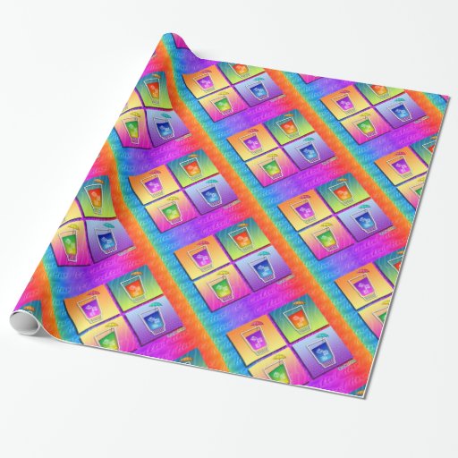 Pop Art COCKTAILS WRAPPING PAPER Zazzle
