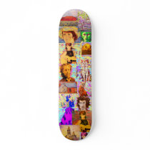 pop art collage skate deck