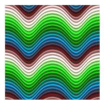 Pop Art Color Waves Blue Red Seamless posters by CVADRAT Pop Art Color Waves Blue Red Seamless posters