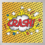 Pop art Comic book inspired Crash! poster