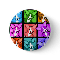 Pop Art Corgi Pinback Button