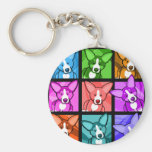 Pop Art Corgi Keychains