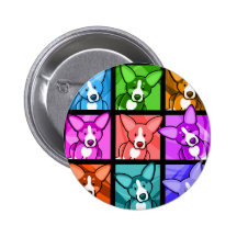 Pop Art Corgi Pinback Button