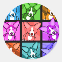 Pop Art Corgi Sticker